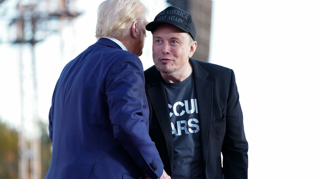 המיליארדר אילון מאסק והנשיא הנבחר טראמפ