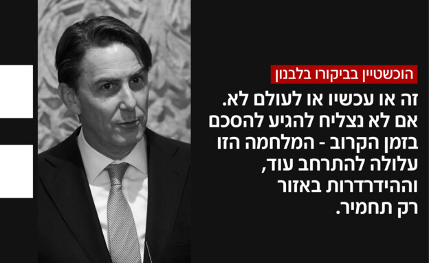 הוכשטיין בביקורו בלבנון (צילום: Reuters)