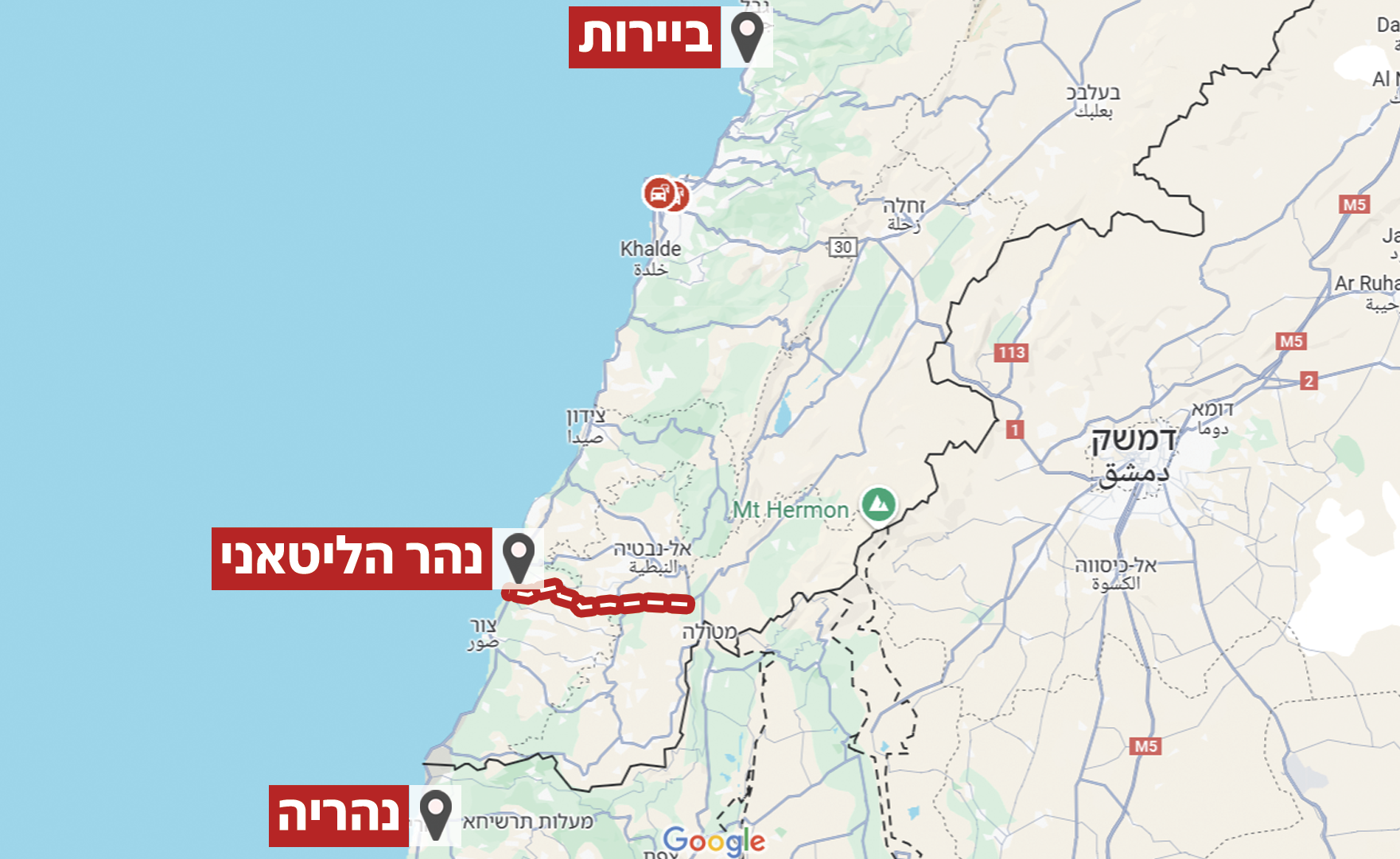 מפה (צילום: google maps)