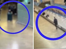 נתב"ג: החשוד אוסף את מזוודותיו שמכילות סמים 