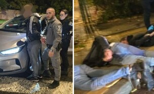 מעצר החשודים בגניבת רכבי הצ'רי (צילום: דוברות המשטרה)