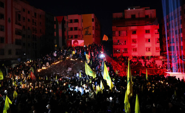 טקס הזיכרון לנסראללה (צילום: getty images)