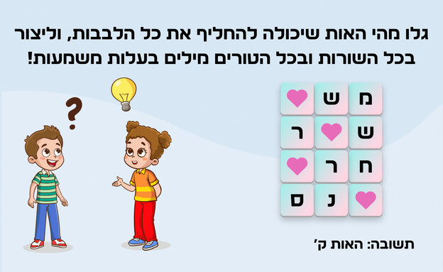 חידת האות המסתתרת (איור: הפרופסור הלא המפוזר)