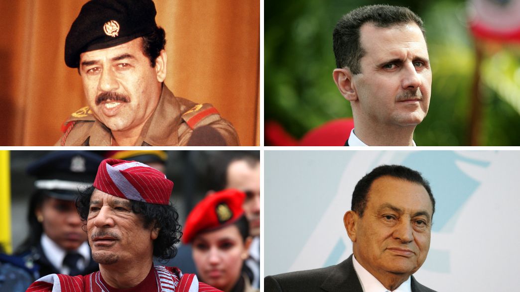 בשאר אל אסד, חוסני מובארק, מועמר קדאפי, סדאם חוסיין