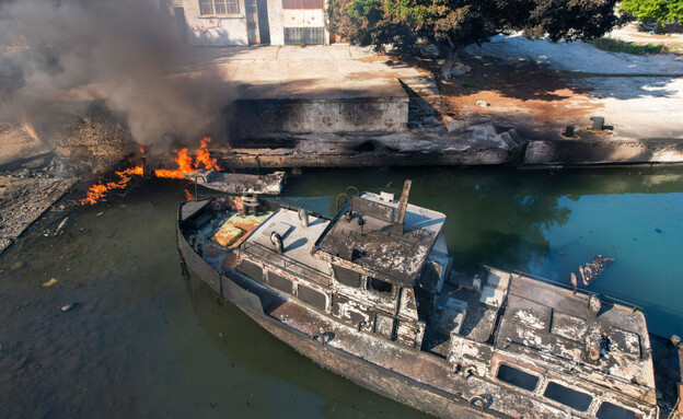 אחרי התקיפה הישראלית (צילום: AAREF WATAD/AFP via Getty Images)