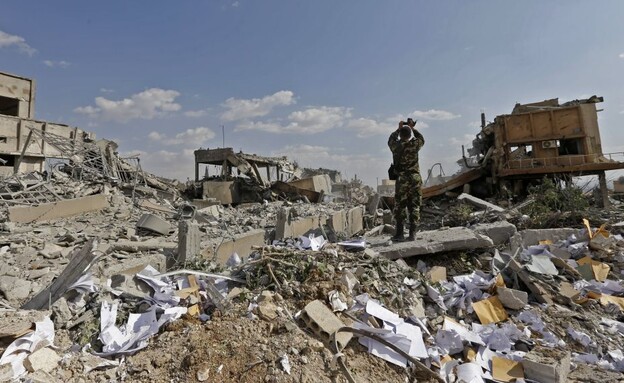 אחרי התקיפה הישראלית (צילום: LOUAI BESHARA/AFP via Getty Images )