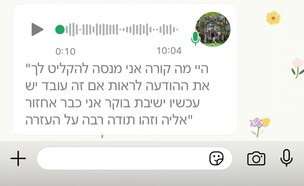 תמלול הודעות קוליות באייפון (צילום: whatsapp)