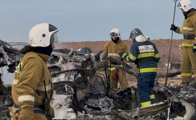 התרסקות המטוס בקזחסטן (צילום: reuters)