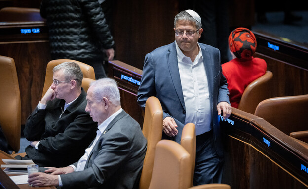 נתניהו ובן גביר במהלך ההצבעה על חוקי התקציב