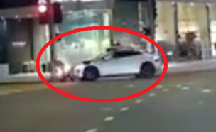 תאונה מונית אוטונומית ורובוט משלוחים (צילום: מתוך הרשתות החברתיות לפי סעיף 27א' לחוק זכויות יוצרים)