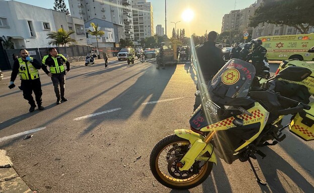 קטטה בתל אביב (צילום: תיעוד מבצעי מד"א)