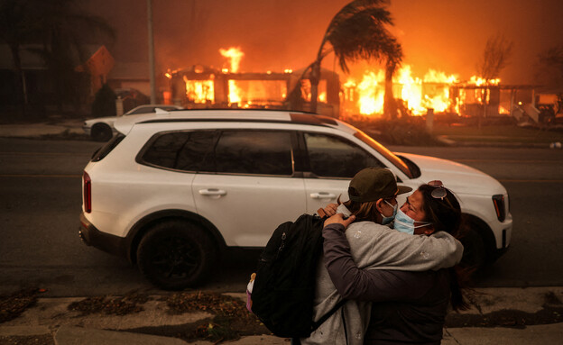 שריפות בלוס אנג'לס (צילום: reuters)