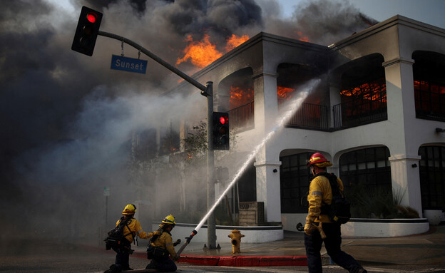 שריפות בלוס אנג'לס (צילום: reuters)