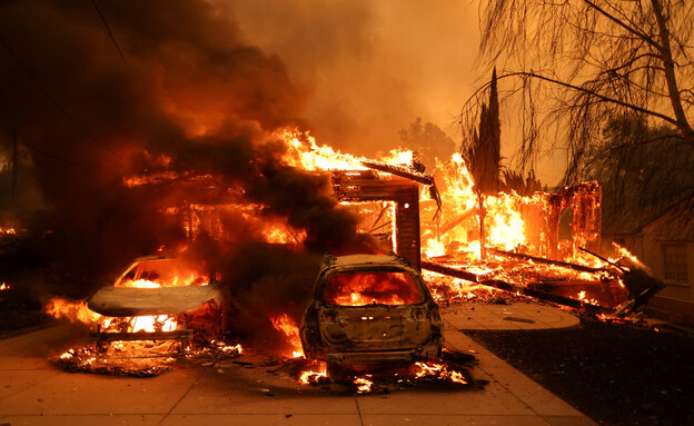 שרפות בלוס אנג'לס (צילום: reuters)