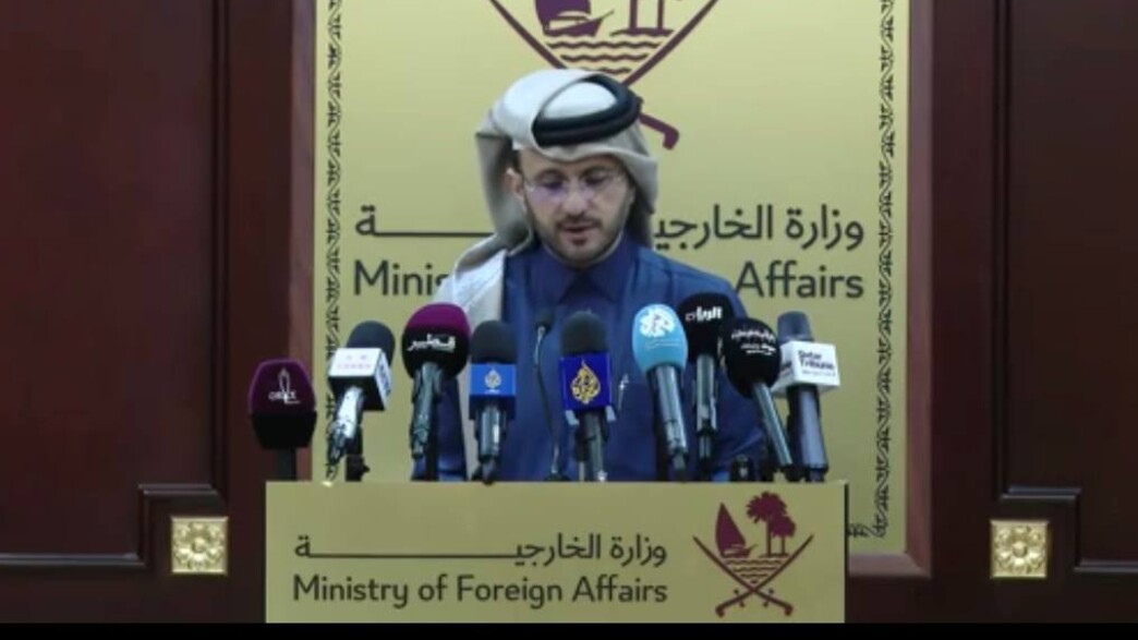 דובר משרד החוץ הקטארי במסיבת עיתונאים