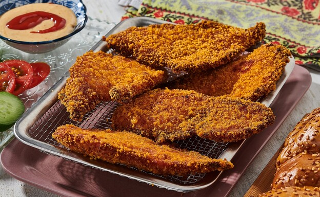 שניצל בתנור. מלכלכים קערה אחת!