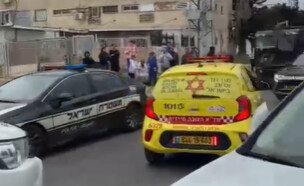 זירת הירי באשקלון (צילום: מד"א )