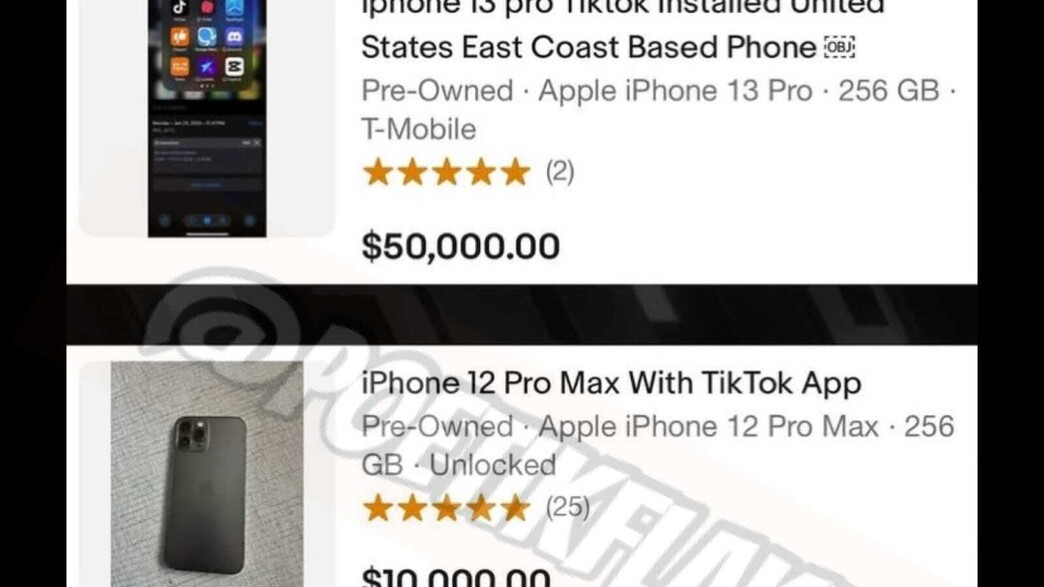 אייפונים למכירה עם טיקטוק