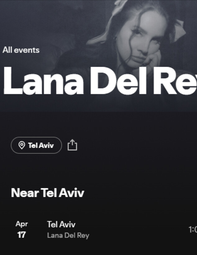 לנה דל ריי, ישראל (צילום: Spotify)