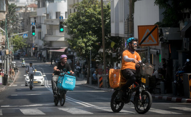 שליחים וולט תן ביס (צילום: מרים אלסטר, פלאש 90)