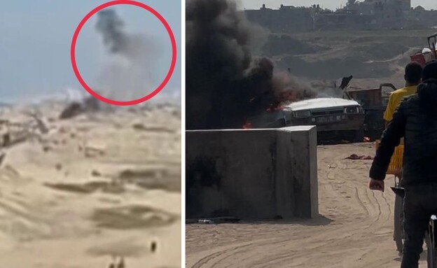 התקיפה החריגה (צילום: מתוך תיעוד שעלה ברשתות החברתיות, שימוש לפי סעיף 27א' לחוק זכויות יוצרים)