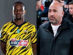 (אלן שיבר והאתר הרשמי של אא"ק אתונה) (צילום: ספורט 5)