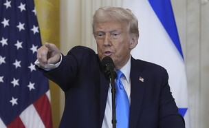 מסיבת העיתונאים של טראמפ ונתניהו (צילום: AP)