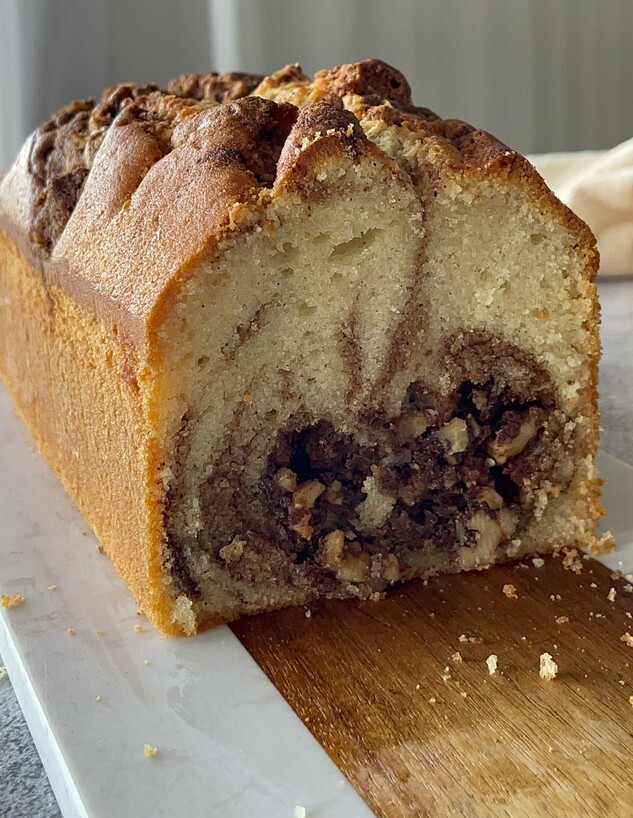 עוגת קינמון ואגוזים מושלמת לקפה