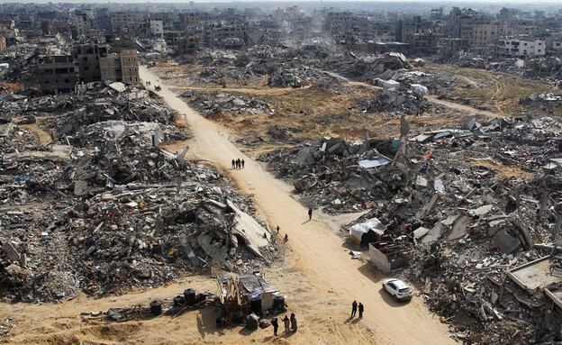 ההריסות בצפון רצועת עזה (צילום: reuters)