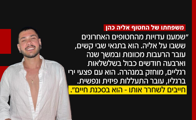 משפחתו של החטוף אליה כהן