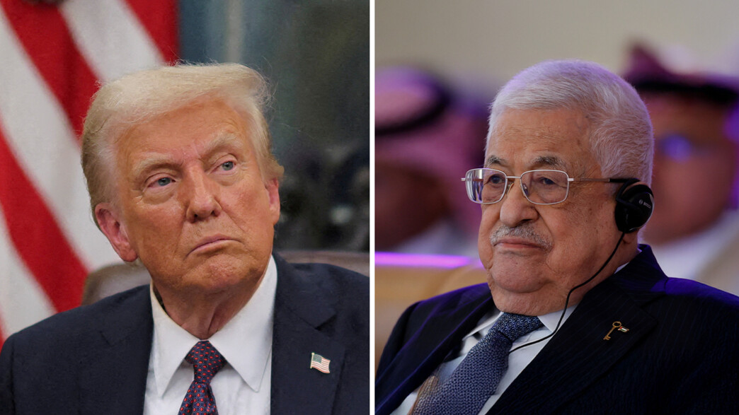 יו"ר הרשות הפלסטינית ונשיא ארה"ב טראמפ