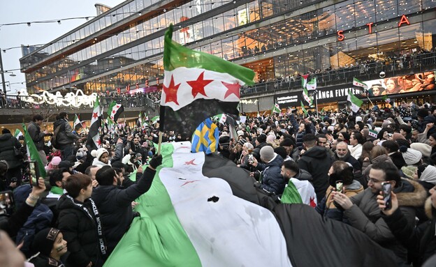 שוודיה סוריה עצרת  (צילום: JONAS EKSTROMER, getty images)