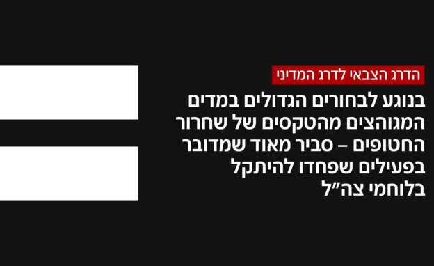 הדרג הצבאי לדרג המדיני (צילום: חדשות 12)