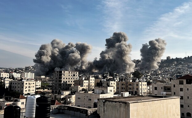 תקיפה בג'נין (צילום: Stringer Anadolu, getty images)