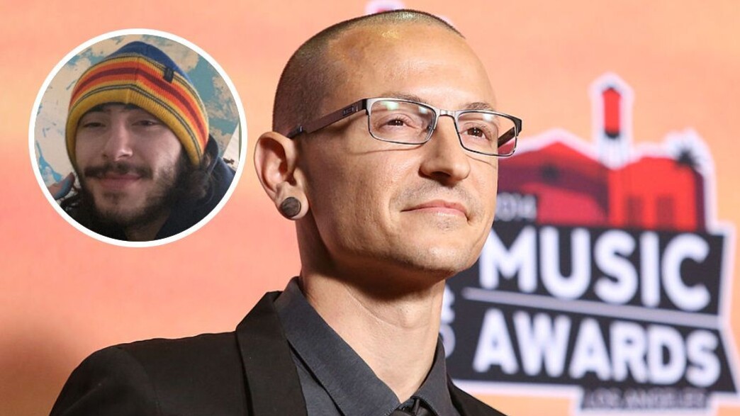 צ'סטר בנינגטון ז"ל (בעיגול: דרייבן בנינגטון)