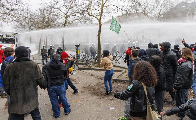 מפגינים בלגיה בריסל הפגנה