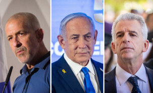 דדי ברנע, בנימין נתניהו, רונן בר (צילום: פלאש 90)
