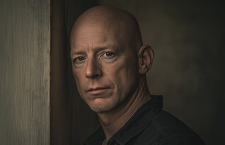 גבר מסתכל למצלמה (AI: mako)