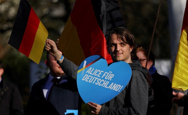 הפגנות בעד AfD (צילום: reuters)