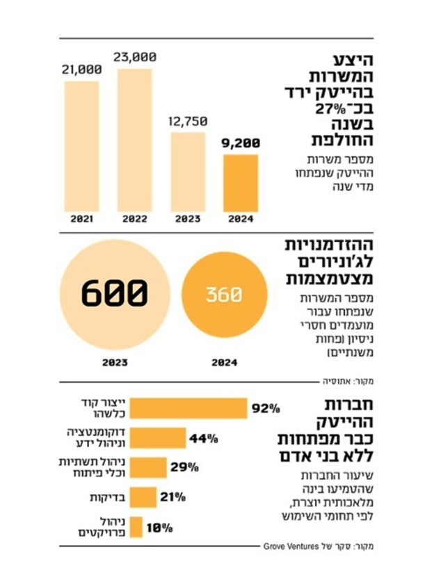 אינפו עובדים בהייטק (אינפוגרפיקה: גלובס)