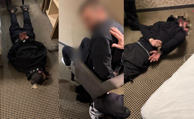 מעצר החשודים בחיסול (צילום: דוברות המשטרה)