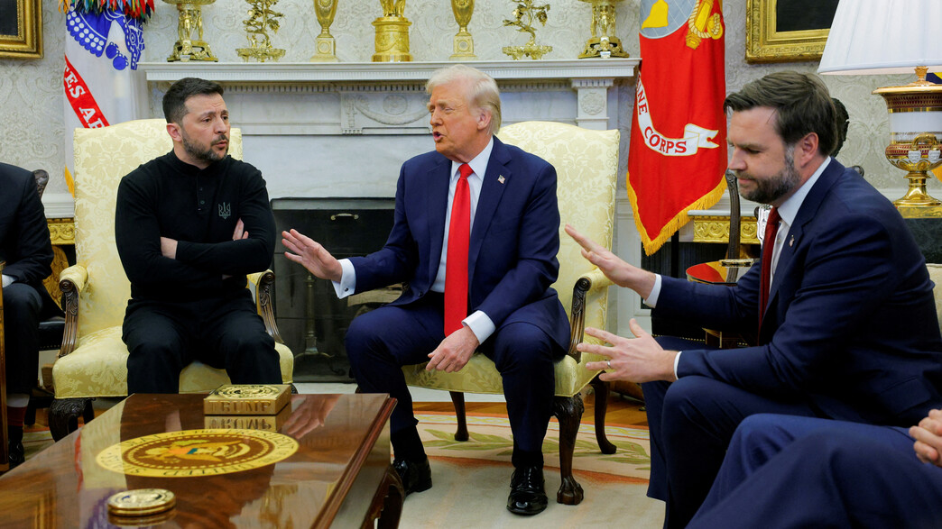 טראמפ, זלנסקי וג'יי-די ואנס בחדר הסגלגל