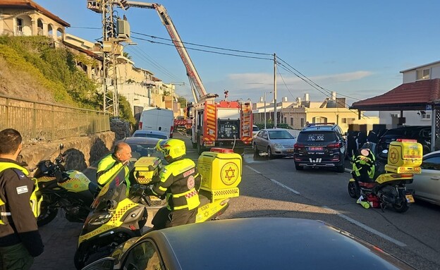 שרפה בוילה בטבריה (צילום: תיעוד מבצעי מד