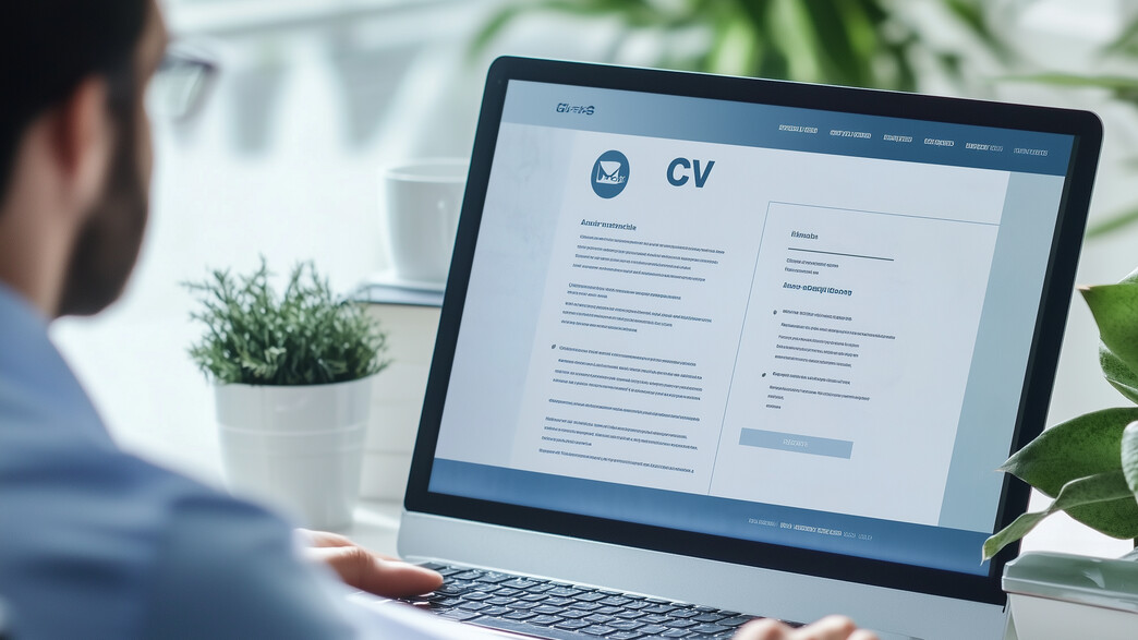 אדם כותב קורות חיים