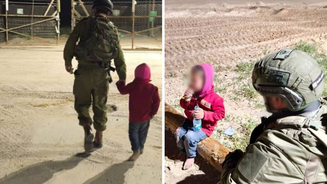 Unusual photos: 4-year-old Gazan tells IDF force: “Hamas sent me”