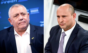 נפתלי בנט, גדי איזנקוט (צילום: אבשלום ששוני ויונתן זינדל, פלאש 90)