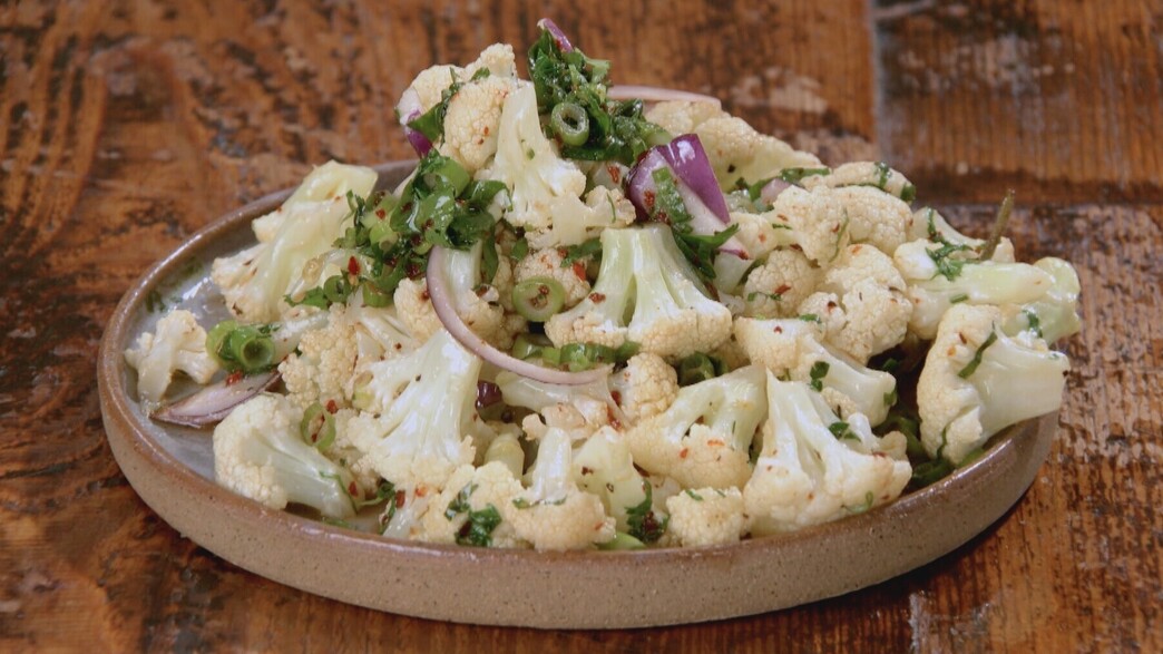 פרחי כרובית מטוגנים בשמן זית עמוק