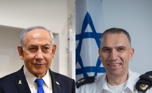 אלי שרביט, בנימין נתניהו (צילום: ראובן קסטרו, דובר צה"ל)