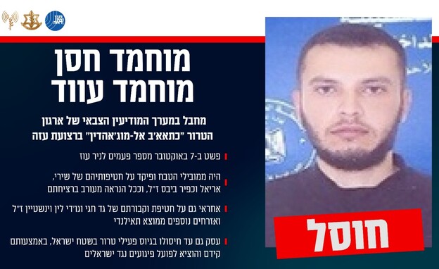 חוסל המחבל שפיקד על חטיפותיהם של שירי, כפיר ואריאל ביבס (צילום: דובר צה"ל)