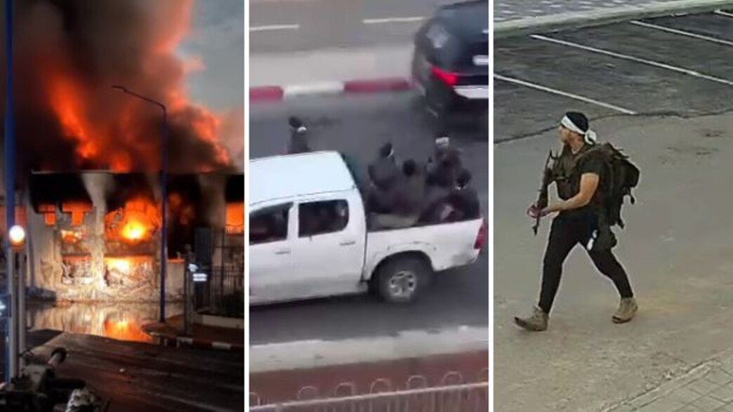 המחבלים בשדרות ב-7 באוקטובר (צילום: מתוך תיעוד שעלה ברשתות החברתיות, שימוש לפי סעיף 27א' לחוק זכויות יוצרים)